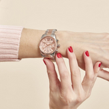  Shop Authentic Michael Kors Lexington Chronograph Rose Gold Dial Two Tone Steel Strap Watch For Women - MK7219 - Luxxuri