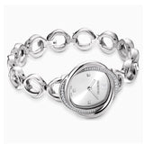  Shop Authentic Swarovski Crystal Flower Silver Dial Silver Steel Strap Watch for Women - 5547622 - Luxxuri