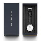  Shop Authentic Daniel Wellington Classic Petite Reading White Dial Black Leather Strap Watch For Women - DW00100185 - Luxxuri