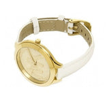  Shop Authentic Michael Kors Slim Runway Quartz Gold Dial White Leather Strap Watch For Women - MK2389 - Luxxuri
