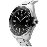  Shop Authentic Tag Heuer Aquaracer Quartz Black Dial Silver Steel Strap Watch for Men - WAY101A.BA0746 - Luxxuri