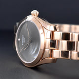  Shop Authentic Tissot T Wave Anthracite Dial Rose Gold Steel Strap Watch For Women - T112.210.33.061.00 - Luxxuri