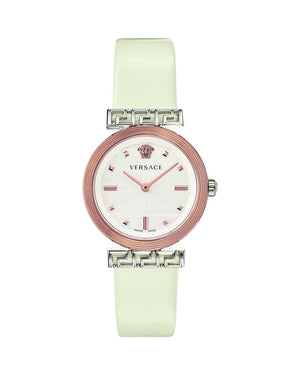  Shop Authentic Versace Greca White Dial White Leather Strap Watch for Women - VELW00120 - Luxxuri