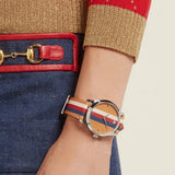  Shop Authentic Gucci G Timeless Quartz Brown Dial Brown Leather Strap Watch For Men - YA1264078 - Luxxuri