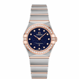  Shop Authentic Omega Constellation Quartz Diamonds Blue Dial Two Tone Steel Strap Watch for Women - 131.25.25.60.53.002 - Luxxuri