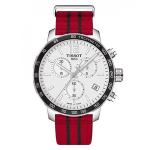  Shop Authentic Tissot Quickster Chronograph NBA Chicago Bulls White Dial Red NATO Strap Watch For Men - T095.417.17.037.04 - Luxxuri