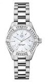  Shop Authentic Tag Heuer Aquaracer Diamonds Mother of Pearl White Dial Silver Steel Strap Watch for Women - WBD1413.BA0741 - Luxxuri