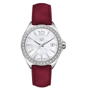  Shop Authentic Tag Heuer Formula 1 Quartz Mother of Pearl Dial Red Leather Strap Watch for Women - WBJ131A.FC8253 - Luxxuri