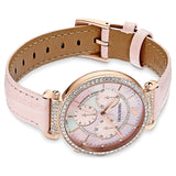  Shop Authentic Swarovski Passage Chrono Pink Dial Pink Leather Strap Watch for Women - 5580352 - Luxxuri