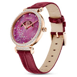  Shop Authentic Swarovski Passage Moon Phase Red Dial Red Leather Strap Watch for Women - 5613323 - Luxxuri