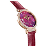  Shop Authentic Swarovski Passage Moon Phase Red Dial Red Leather Strap Watch for Women - 5613323 - Luxxuri