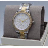  Shop Authentic Michael Kors Tibby Multifunction White Dial Two Tone Steel Strap Watch For Women - MK6825 - Luxxuri