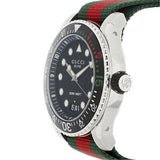  Shop Authentic Gucci Dive Black Dial Red & Green Nylon Strap Watch For Men - YA136209 - Luxxuri