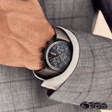  Shop Authentic Hugo Boss Grand Prix Chronograph Black Dial Grey Leather Strap Watch for Men - 1513562 - Luxxuri
