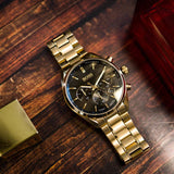 Shop Authentic Hugo Boss Champion Black Dial Gold Steel Strap Watch for Men - 1513848 - Luxxuri