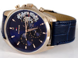  Shop Authentic Tommy Hilfiger Baker Chronograph Quartz Blue Dial Blue Leather Strap Watch For Men - 1710451 - Luxxuri