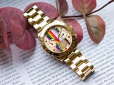  Shop Authentic Guess Eclipse Multifunction Gold Dial Gold Steel Strap Watch for Women - GW0433L1 - Luxxuri