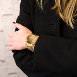  Shop Authentic Guess Sol Chronograph Gold Dial Gold Steel Strap Watch For Women - GW0483L2 - Luxxuri