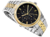 Shop Authentic Tommy Hilfiger Monica Chronograph Black Dial Two Tone Steel Strap Watch For Women - 1782591 - Luxxuri