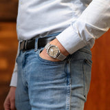  Shop Authentic Citizen Tsuyosa Automatic Titanium Yellow Dial Silver Steel Strap Watch For Men - NK5010-51X - Luxxuri