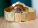  Shop Authentic Hugo Boss Horizon Quartz Black Dial Gold Mesh Bracelet Watch For Men - 1513735 - Luxxuri