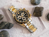  Shop Authentic Versace V-Ray Chronograph Black Dial Two Tone Steel Strap Watch For Men - VE2I00421 - Luxxuri