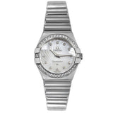  Shop Authentic Omega Constellation Quartz Diamonds Silver Dial Silver Steel Strap Watch for Women - 123.15.27.60.55.004 - Luxxuri