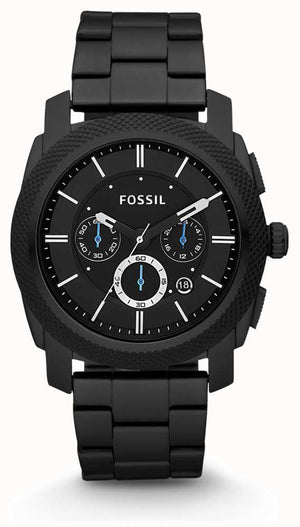  Shop Authentic Fossil Machine Chronograph Black Dial Black Steel Strap Watch for Men - FS4552 - Luxxuri