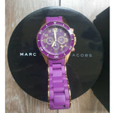  Shop Authentic Marc Jacobs Rock Chronograph Purple Dial Purple Silicone Strap Watch for Women - MBM2576 - Luxxuri