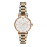  Shop Authentic Emporio Armani Gianni T Bar White Dial Two Tone Steel Strap Watch For Women - AR1926 - Luxxuri