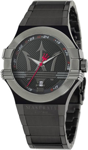  Shop Authentic Maserati Potenza 42mm Black Analog Dial Black Strap Watch For Men - R8853108003 - Luxxuri