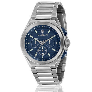 Shop Authentic Maserati Triconic Quartz Blue Dial Silver Steel Strap Watch For Men - R8873639001 - Luxxuri