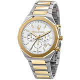  Shop Authentic Maserati Stile Chronograph White Dial Two Tone Steel Strap Watch For Men - R8873642009 - Luxxuri