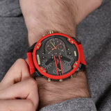 Shop Authentic Diesel Mr Daddy 2.0 Chronograph Grey Dial Red Rubber Strap Watch For Men - DZ7430 - Luxxuri