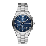  Shop Authentic Emporio Armani Chronograph Blue Dial Silver Steel Strap Watch For Men - AR11528 - Luxxuri