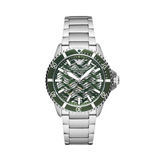  Shop Authentic Emporio Armani Diver Automatic Green Dial Silver Steel Strap Watch For Men - AR60061 - Luxxuri