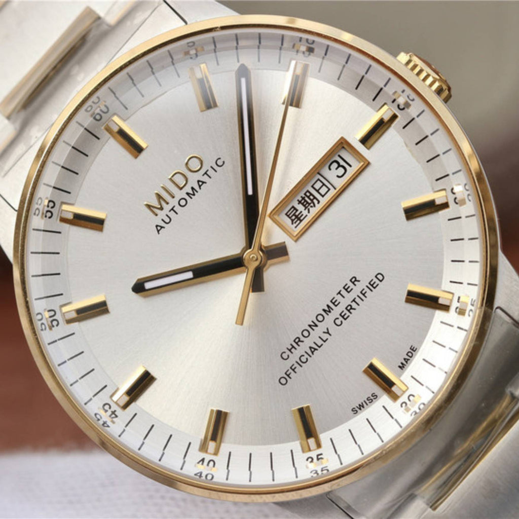  Shop Authentic Mido Commander II Automatic Chronometer Silver Dial Two Tone Steel Strap Watch For Men - M021.431.22.071.00 - Luxxuri