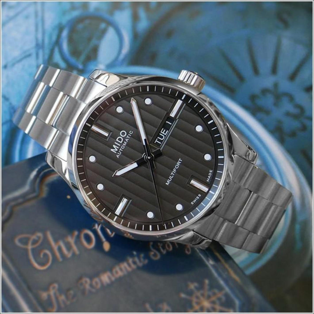  Shop Authentic Mido Multifort Automatic Gray Dial Silver Steel Strap Watch For Men - M005.430.11.061.80 - Luxxuri