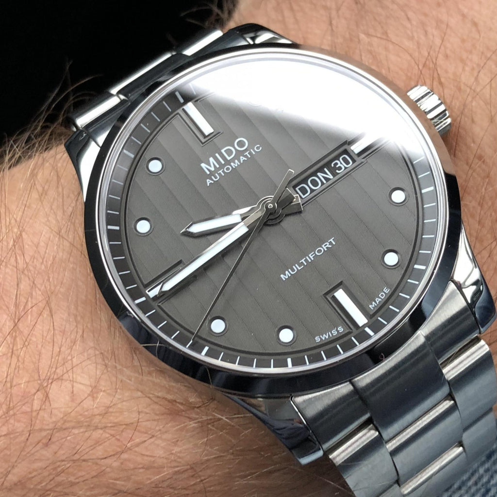  Shop Authentic Mido Multifort Automatic Gray Dial Silver Steel Strap Watch For Men - M005.430.11.061.80 - Luxxuri