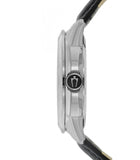  Shop Authentic Bulova BVA Classic Automatic Silver Dial Black Leather Strap Watch for Men - 96A135 - Luxxuri