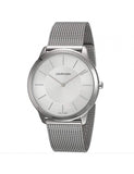  Shop Authentic Calvin Klein Minimal White Dial Silver Mesh Bracelet Watch for Men - K3M22126 - Luxxuri