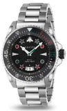  Shop Authentic Gucci Dive Quartz Black Dial Silver Steel Strap Watch For Men - YA136221 - Luxxuri