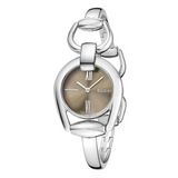  Shop Authentic Gucci Horsebit Collection Quartz Brown Dial Silver Steel Strap Watch For Women - YA139501 - Luxxuri