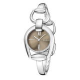  Shop Authentic Gucci Horsebit Collection Quartz Brown Dial Silver Steel Strap Watch For Women - YA139501 - Luxxuri