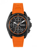  Shop Authentic Hugo Boss Volane Black Dial Orange Silicone Strap Watch for Men - 1513957 - Luxxuri
