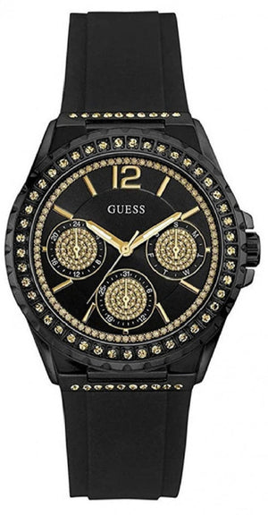  Shop Authentic Guess Starlight Black Dial Black Rubber Strap Watch for Women - W0846L1 - Luxxuri