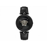  Shop Authentic Versace Palazzo Empire Black Dial Black Leather Strap Watch for Women - VCO050017 - Luxxuri