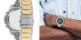  Shop Authentic Tommy Hilfiger Mason Chronograph Blue Dial Two Tone Steel Strap Watch For Men - 1791937 - Luxxuri