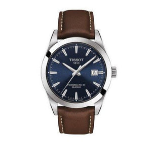  Shop Authentic Tissot Gentleman Powermatic 80 Silicium Blue Dial Brown Leather Strap Watch For Men - T127.407.16.041.00 - Luxxuri