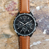  Shop Authentic Tommy Hilfiger Gavin Chronograph Quartz Black Dial Brown Leather Strap Watch for Men - 1791470 - Luxxuri